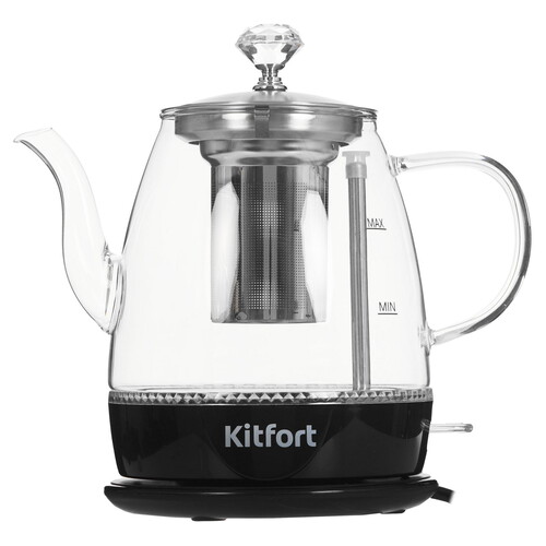 Купить Электрочайник Kitfort КТ-6795 черный  9285140. Характеристики, отзывы и цены в Донецке