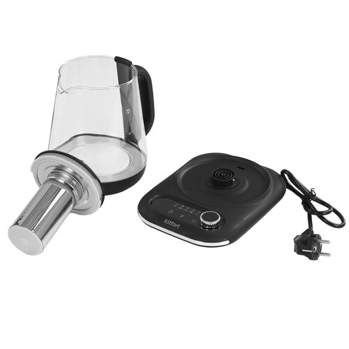 Купить Электрочайник Kitfort КТ-6756 черный  9285137. Характеристики, отзывы и цены в Донецке