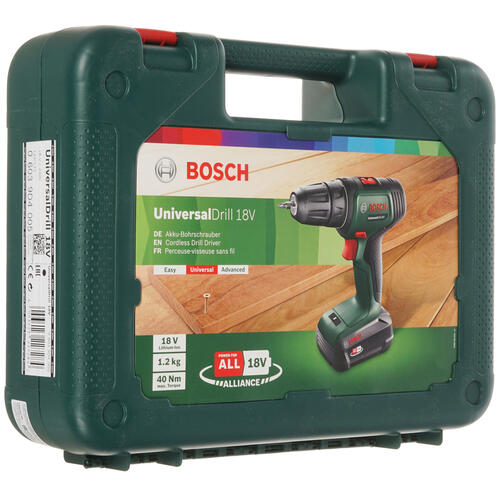 Купить Дрель-шуруповерт Bosch UniversalDrill 18V 06039D4005 POWER FOR ALL 18V  5315572. Характеристики, отзывы и цены в Донецке