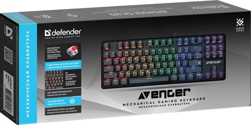Купить Клавиатура проводная Defender Avenger GK-412 [45410]  5478216. Характеристики, отзывы и цены в Донецке