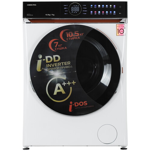 Купить Стирально-сушильная машина HIBERG i-DDQ10 - 10714 W белый  9238397. Характеристики, отзывы и цены в Донецке