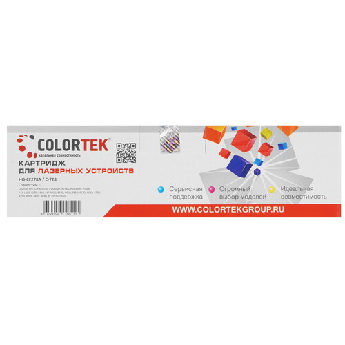 Купить Картридж лазерный Colortek CE278A/C-728 черный  8157632. Характеристики, отзывы и цены в Донецке