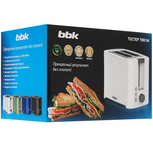 Купить Тостер BBK TR81M синий  8165823. Характеристики, отзывы и цены в Донецке