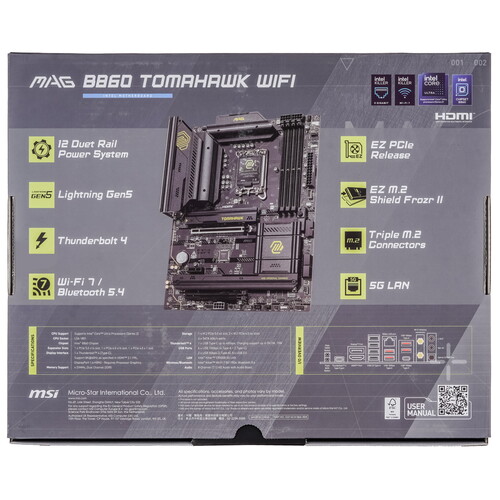 Купить Материнская плата MSI MAG B860 TOMAHAWK WIFI  5618746. Характеристики, отзывы и цены в Донецке