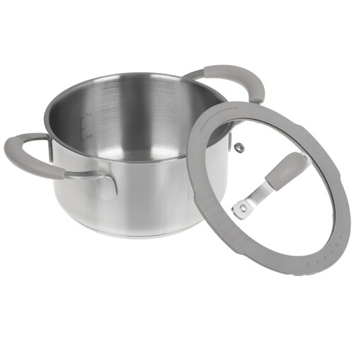 Купить Кастрюля OneTwo Sapphire O3SC15 1.5 л 16 см серебристый  9204312. Характеристики, отзывы и цены в Донецке