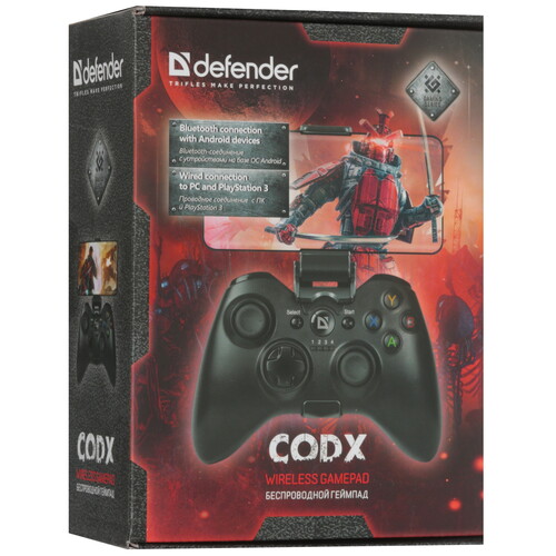 Купить Геймпад беспроводной/проводной Defender CodX черный  9204523. Характеристики, отзывы и цены в Донецке
