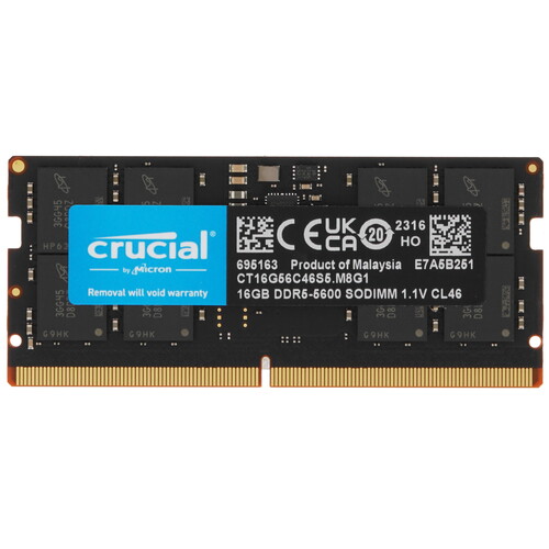 Купить Оперативная память SODIMM Crucial [CT16G56C46S5] 16 ГБ  5096608. Характеристики, отзывы и цены в Донецке