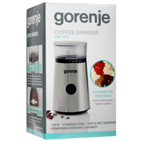 Купить Кофемолка электрическая Gorenje SMK150E серебристый  9932727. Характеристики, отзывы и цены в Донецке