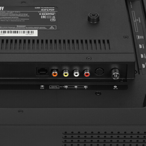 Купить 43" (108 см) Телевизор Leff 43F690T черный  9229061. Характеристики, отзывы и цены в Донецке