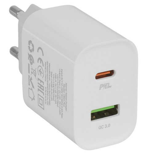 Купить Сетевое зарядное устройство Hoco C80A Plus Rapido белый  9244329. Характеристики, отзывы и цены в Донецке