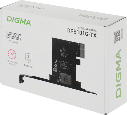 Купить Сетевая карта Digma DPE101G-TX  9159432. Характеристики, отзывы и цены в Донецке