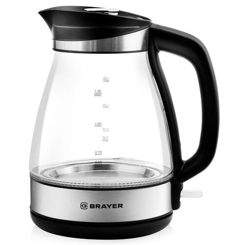 Купить Электрочайник BRAYER 1048BR черный  9905841. Характеристики, отзывы и цены в Донецке