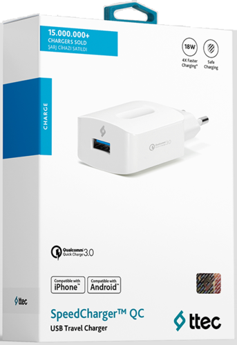 Купить Сетевое зарядное устройство TTEC SpeedCharger белый  9140748. Характеристики, отзывы и цены в Донецке