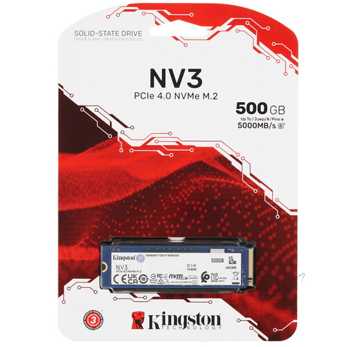Купить 500 ГБ M.2 NVMe накопитель Kingston NV3  5606507. Характеристики, отзывы и цены в Донецке