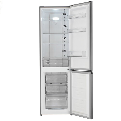 Купить Холодильник с морозильником   WILLMARK RFN-365NFX серый  9194085. Характеристики, отзывы и цены в Донецке