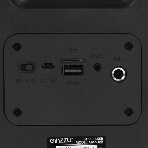 Купить Портативная аудиосистема GiNZZU GM-916B, черный  9235979. Характеристики, отзывы и цены в Донецке