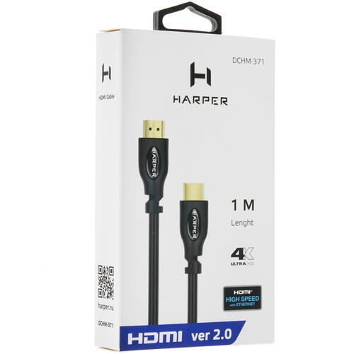 Купить Кабель  Harper HDMI - HDMI, 1 м  4882006. Характеристики, отзывы и цены в Донецке