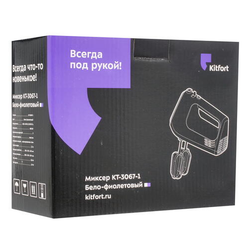 Купить Миксер Kitfort KT-3067-1 белый  5349990. Характеристики, отзывы и цены в Донецке
