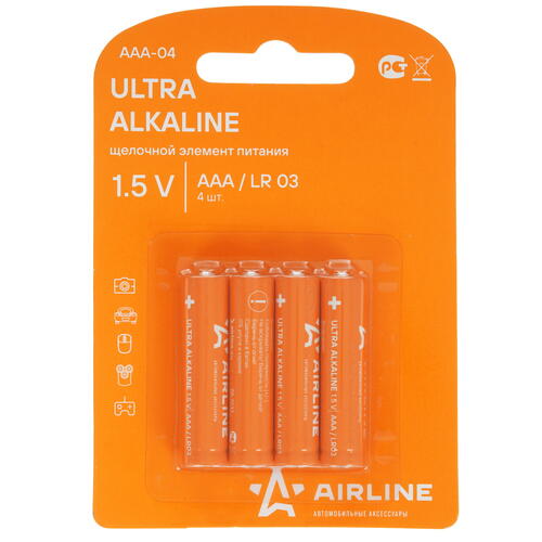 Купить Батарейка Airline Ultra AAA / AAA (LR03/FR03)  9106284. Характеристики, отзывы и цены в Донецке