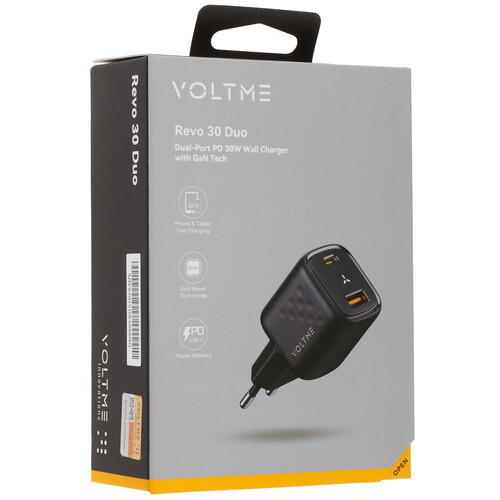 Купить Сетевое зарядное устройство VOLTME Revo 30 Duo черный  9210999. Характеристики, отзывы и цены в Донецке