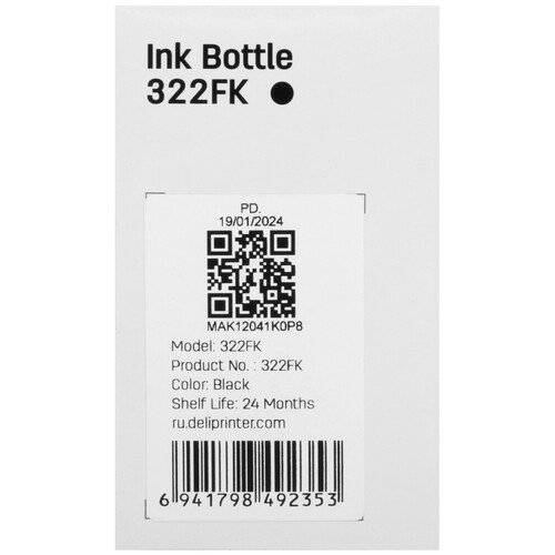 Купить Чернила водорастворимые Deli 322FK черный  5431798. Характеристики, отзывы и цены в Донецке