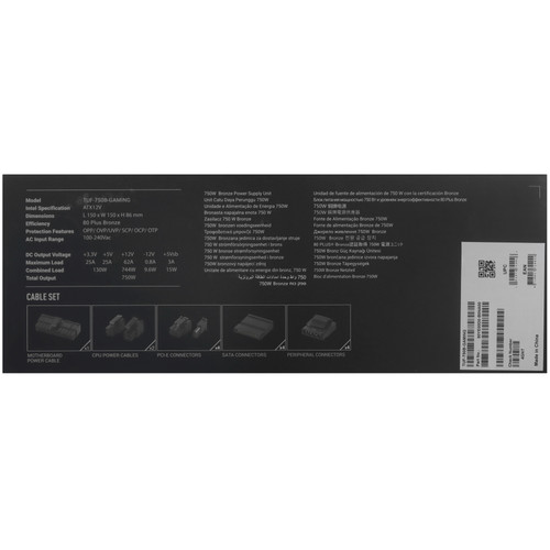 Купить Блок питания ASUS TUF-GAMING-750B [90YE00D0-B0NA00] черный  5620081. Характеристики, отзывы и цены в Донецке