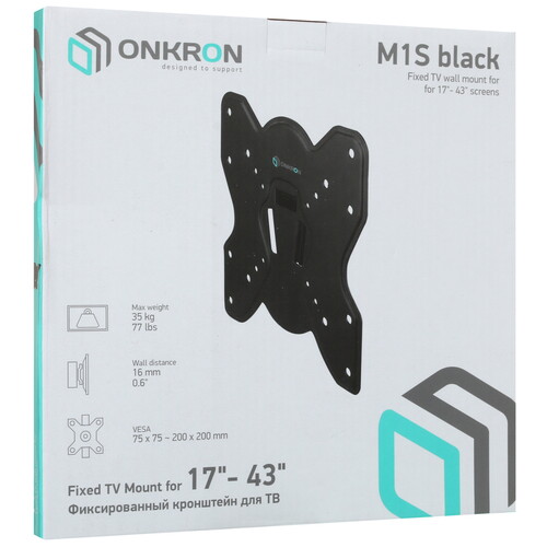 Купить Кронштейн для ТВ ONKRON M1S черный  4830314. Характеристики, отзывы и цены в Донецке