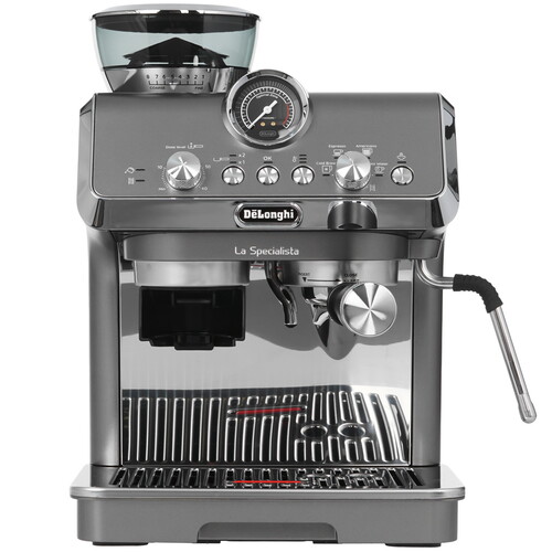Купить Кофеварка рожковая Delonghi EC9255.T серебристый  9098623. Характеристики, отзывы и цены в Донецке