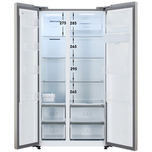 Купить Холодильник Side by Side   DEXP SBS4-61AMA серебристый  9071484. Характеристики, отзывы и цены в Донецке