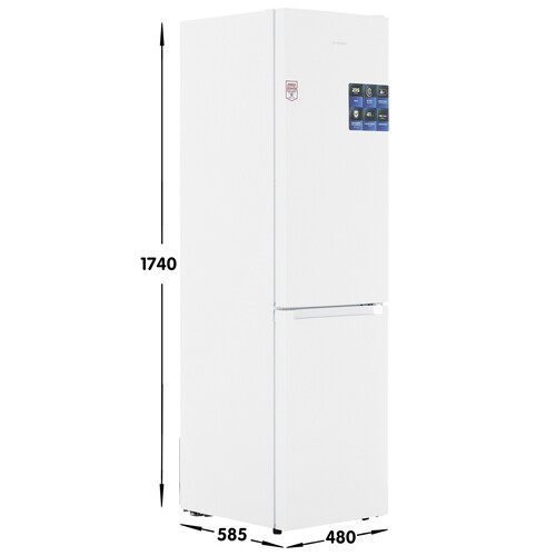 Купить Холодильник с морозильником   KRAFT KF-NF281W белый  9131515. Характеристики, отзывы и цены в Донецке