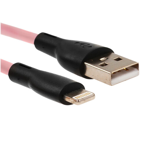 Купить Кабель круглый Perfeo Lightning 8-pin - USB 2.0 Type-A розовый 1 м  9173182. Характеристики, отзывы и цены в Донецке