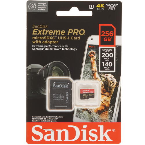 Купить Карта памяти SanDisk Extreme Pro microSDXC 256 ГБ [SDSQXCD-256G-GN6MA]  5462483. Характеристики, отзывы и цены в Донецке