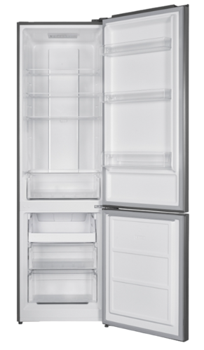 Купить Холодильник с морозильником   Harper RH5559BB серебристый  9197172. Характеристики, отзывы и цены в Донецке