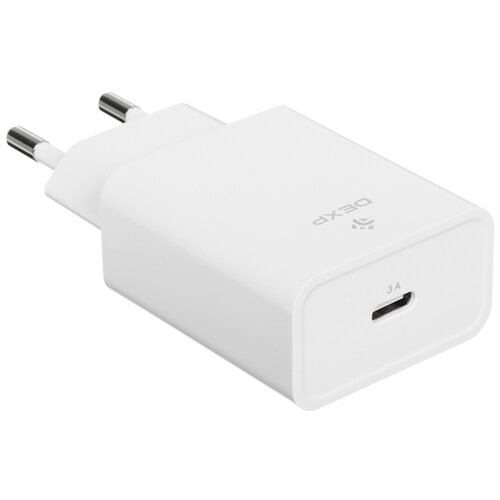 Купить Сетевое зарядное устройство DEXP IET25CD белый  9140121. Характеристики, отзывы и цены в Донецке