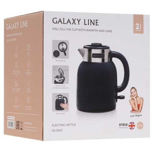 Купить Электрочайник GALAXY LINE GL 0363 синий  9166184. Характеристики, отзывы и цены в Донецке