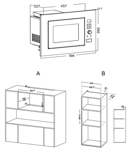 Купить Встраиваемая микроволновая печь Hotpoint MF20G BL H черный  9292303. Характеристики, отзывы и цены в Донецке