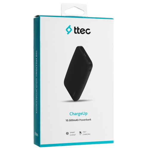 Купить Портативный аккумулятор TTEC ChargeUp черный  5600029. Характеристики, отзывы и цены в Донецке