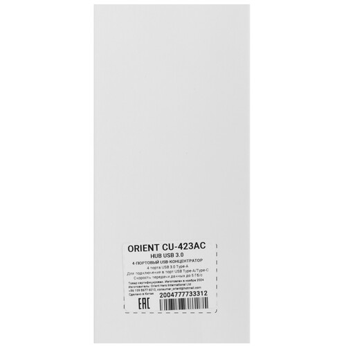 Купить USB-разветвитель ORIENT CU-423AC  5607788. Характеристики, отзывы и цены в Донецке
