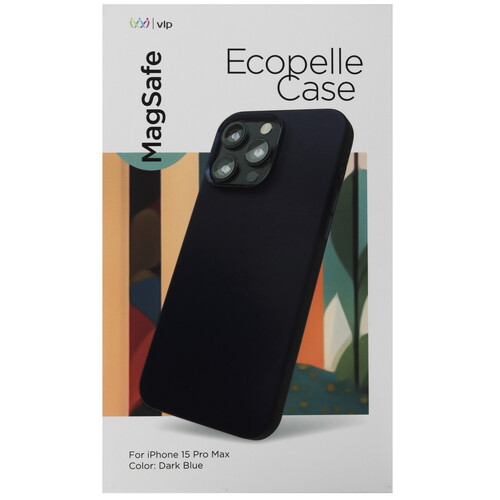 Купить Накладка  VLP Ecopelle Case для Apple iPhone 15 Pro Max синий  5460451. Характеристики, отзывы и цены в Донецке