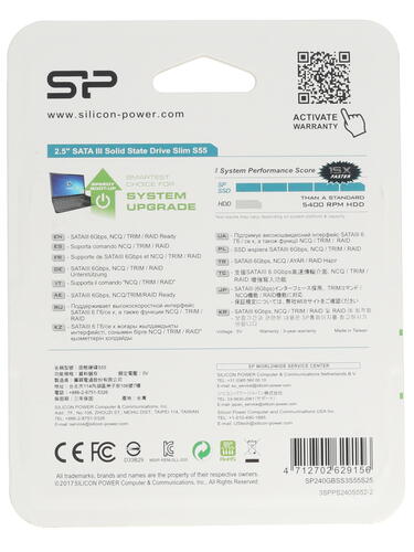 Купить 240 ГБ 2.5" SATA накопитель Silicon Power Slim S55 [SP240GBSS3S55S25]  0194874. Характеристики, отзывы и цены в Донецке