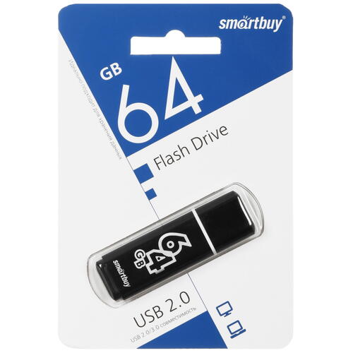 Купить Память USB Flash 64 ГБ Smartbuy Glossy Series  9959904. Характеристики, отзывы и цены в Донецке