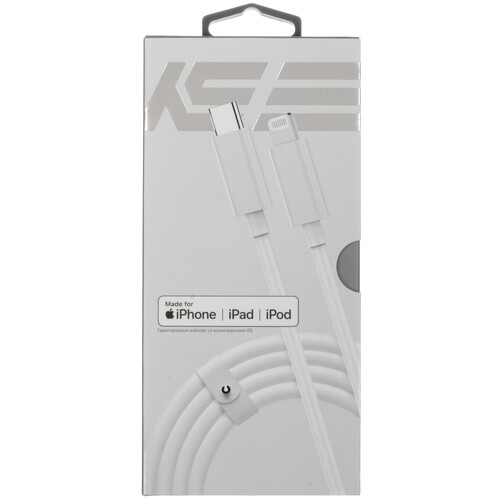 Купить Кабель круглый KEYRON Lightning 8-pin MFI - USB Type-C белый 1.5 м  5445335. Характеристики, отзывы и цены в Донецке