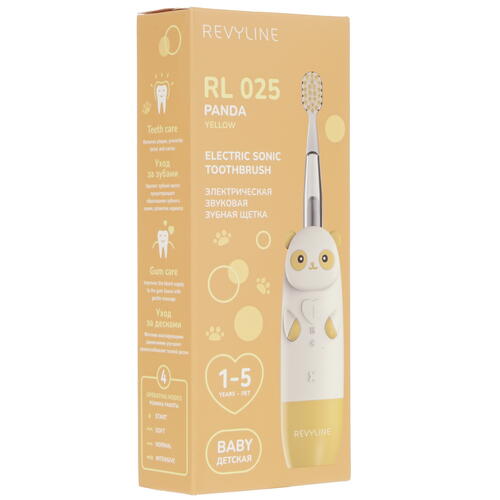 Купить Электрическая зубная щетка Revyline RL 025 Baby Panda желтый  9081261. Характеристики, отзывы и цены в Донецке