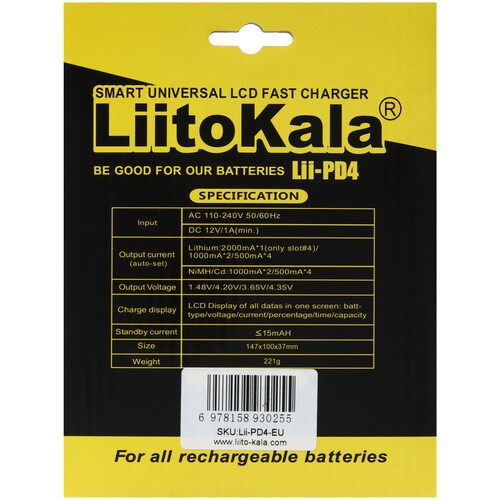 Купить Зарядное устройство LiitoKala Lii-PD4  9212391. Характеристики, отзывы и цены в Донецке