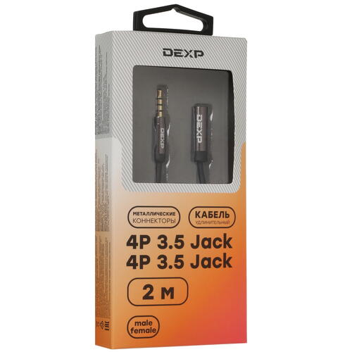 Купить Кабель   DEXP 3.5 mm jack - 3.5 mm jack черный  1087658. Характеристики, отзывы и цены в Донецке