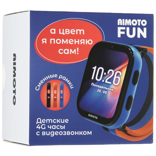 Купить Детские часы Кнопка Жизни Aimoto Fun синий  5478833. Характеристики, отзывы и цены в Донецке