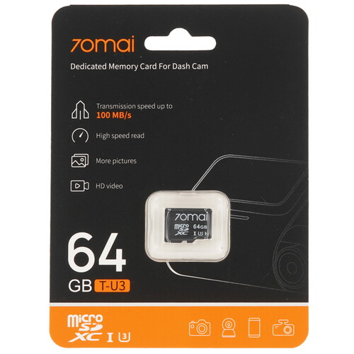 Купить Карта памяти 70Mai microSDXC 64 ГБ  9262254. Характеристики, отзывы и цены в Донецке