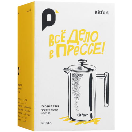 Купить Френч-пресс Kitfort КТ-1255 серебристый  5454516. Характеристики, отзывы и цены в Донецке