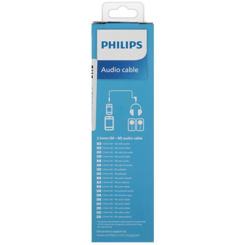 Купить Кабель   Philips jack 3.5 мм - jack 3.5 мм черный  5604559. Характеристики, отзывы и цены в Донецке