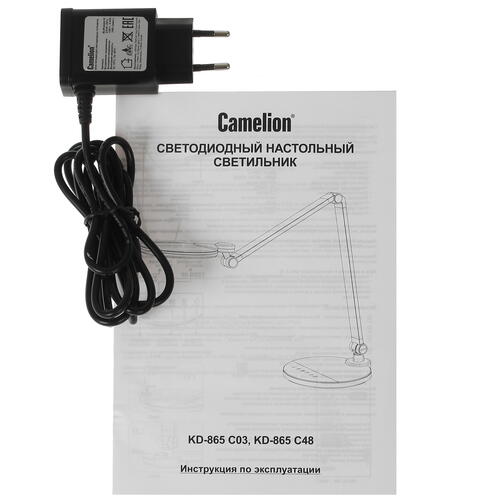Купить Настольный светильник Camelion KD-865 C48 черный  5059486. Характеристики, отзывы и цены в Донецке
